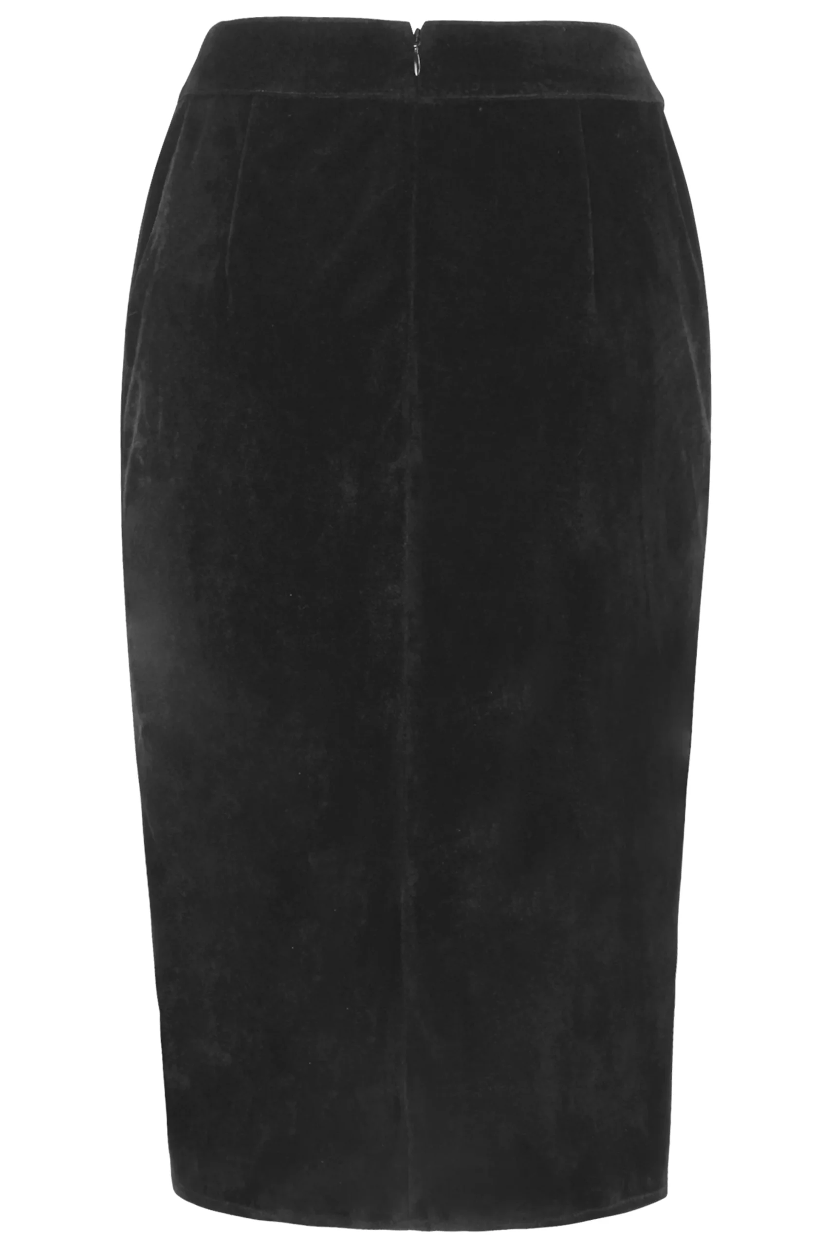 Black Velvet Pencil Skirt – Image 2