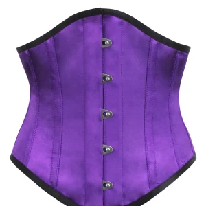Serre-taille waspie en satin violet