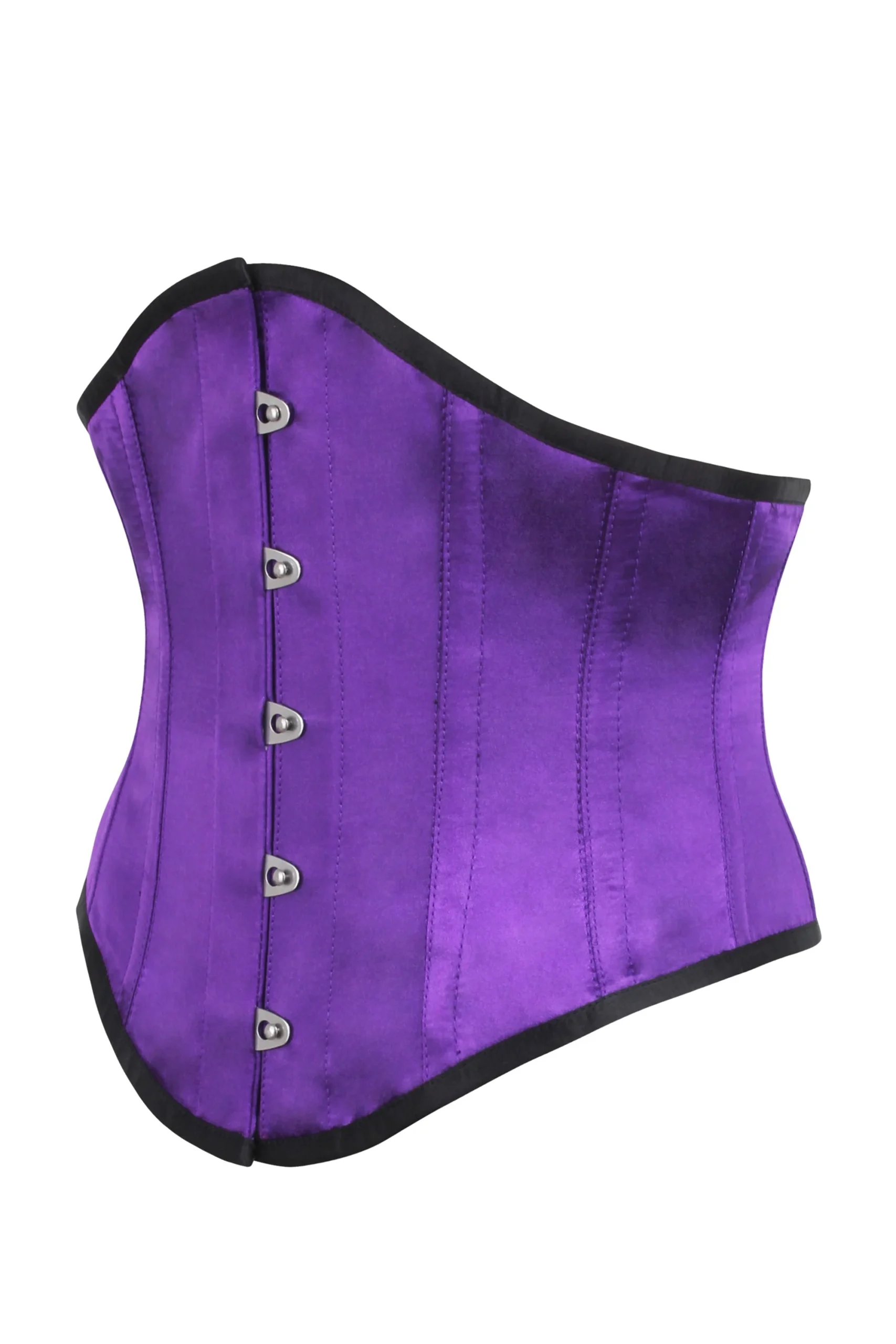 Serre-taille waspie en satin violet – Image 3
