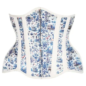 Blue Toile Romance Underbust Corset