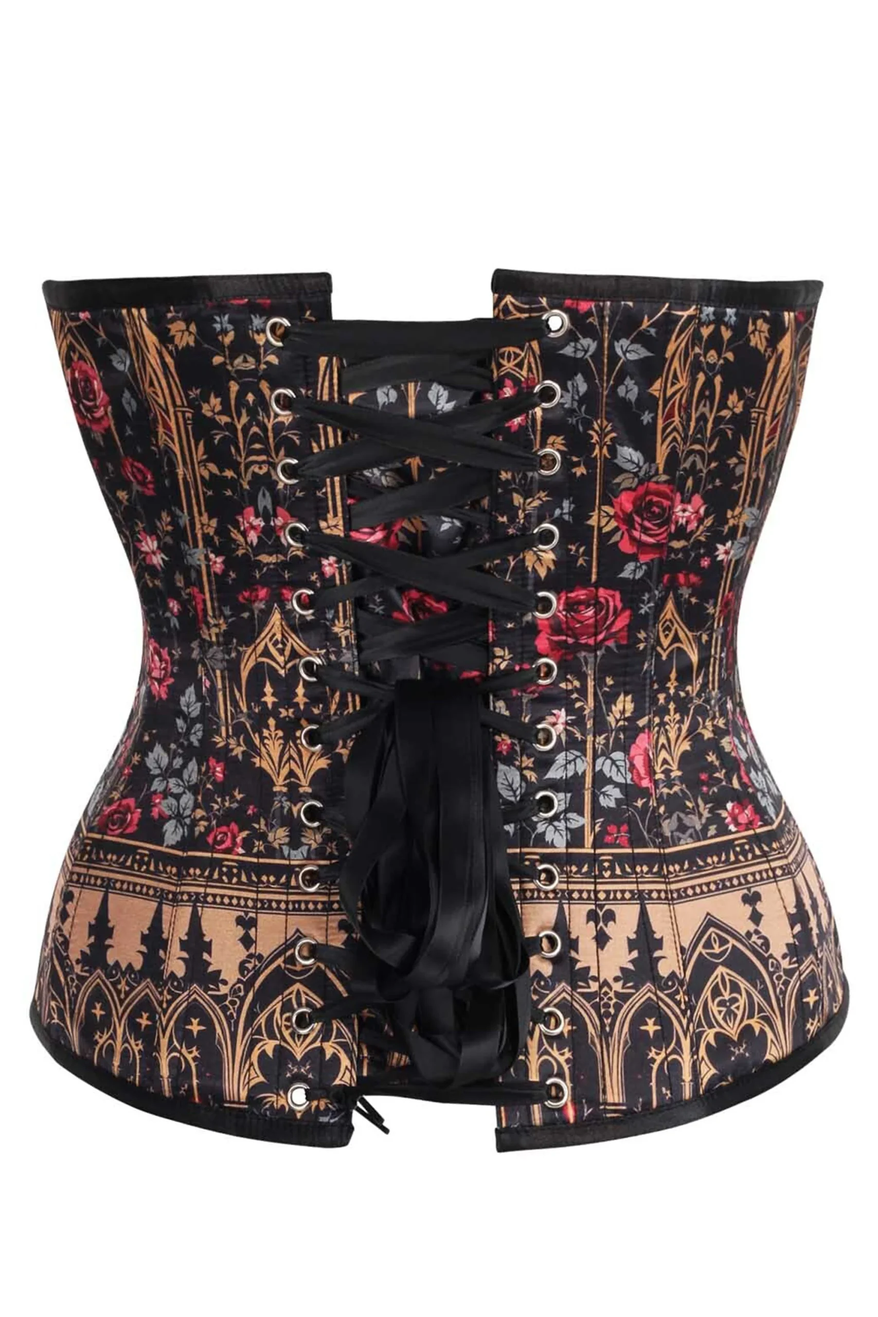 Gothic Rose Cathedral Overbust Corset – Victorian Romance Meets Dark Elegance – Image 2