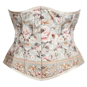 Rose Garden Brocade Underbust Corset – Vintage Floral Elegance