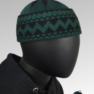 BONNET #ZIGZAG (Noir/Emeraude)