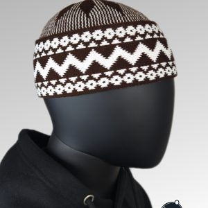 BONNET #ZIGZAG (Marron/Blanc)