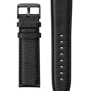 Bracelet Cuir Noir Grainé 24mm