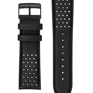 Bracelet Cuir Noir Perforé 24mm