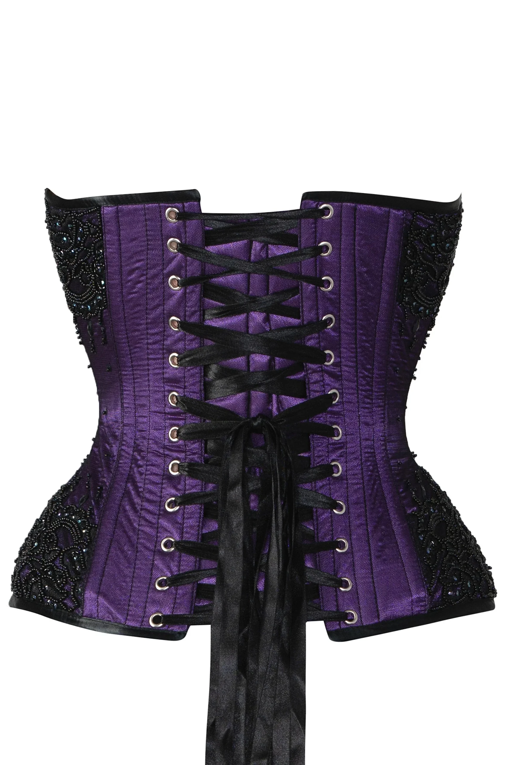 Corset couture satin Pourpre – Image 7