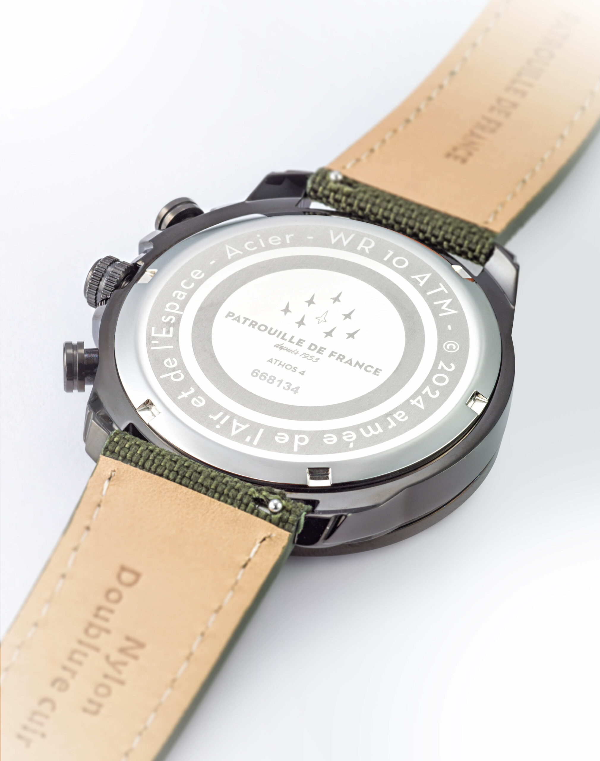 Montre Chronographe Cadran et Bracelet Kaki A4-100C-668134 – Image 5