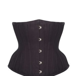 Underbust Waist Trainer classique en sergé de coton avec serre-taille Noir