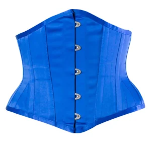 SERRE-TAILLE WASPIE WAIST TRAINING BLEU COBALT EN SATIN