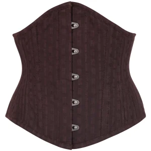 Expert Waist Training Cotton Waspie Corset in Espresso