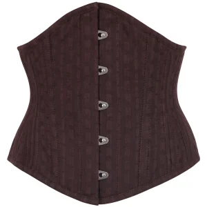 Expert Waist Training Cotton Waspie Corset in Espresso