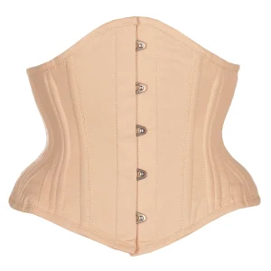 Beige Cotton Waist Training Waspie Corset