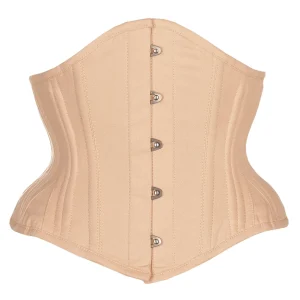 Beige Cotton Waist Training Waspie Corset