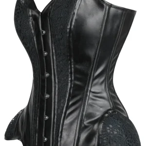 PVC Overbust Corset with Hip Panels