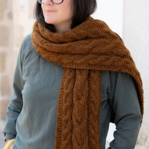 Destockage hiver 2026 – Kit tricot – Echarpe Copenhague Alpaga