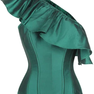 Off the Shoulder Emerald Green Corset Top