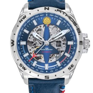 Montre Automatique Cuir Bleu A8-100ED-668131