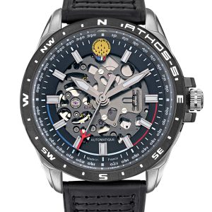 Montre Automatique Cadran et Cuir Noir A5-100PRS-668116