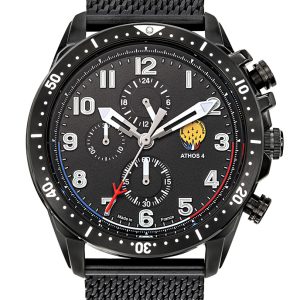 Montre Chronographe Cadran noir Bracelet Acier A4-100C-668135