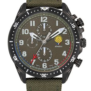 Montre Chronographe Cadran et Bracelet Kaki A4-100C-668134