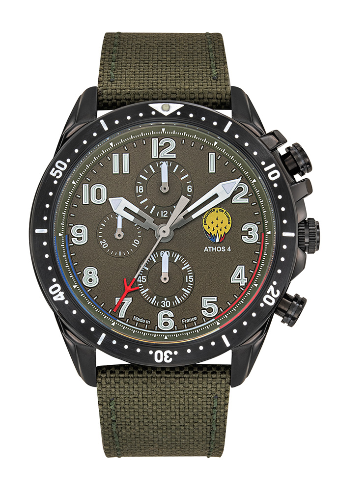 Montre Chronographe Cadran et Bracelet Kaki A4-100C-668134