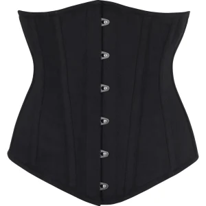 Single Layer Longline Underbust Corset in Black