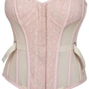 Sadie Corset à baldaquin en viscose couleur rose prairie