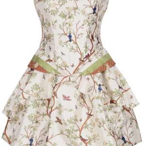 Garden Song Corset Dress with Layered Skirt