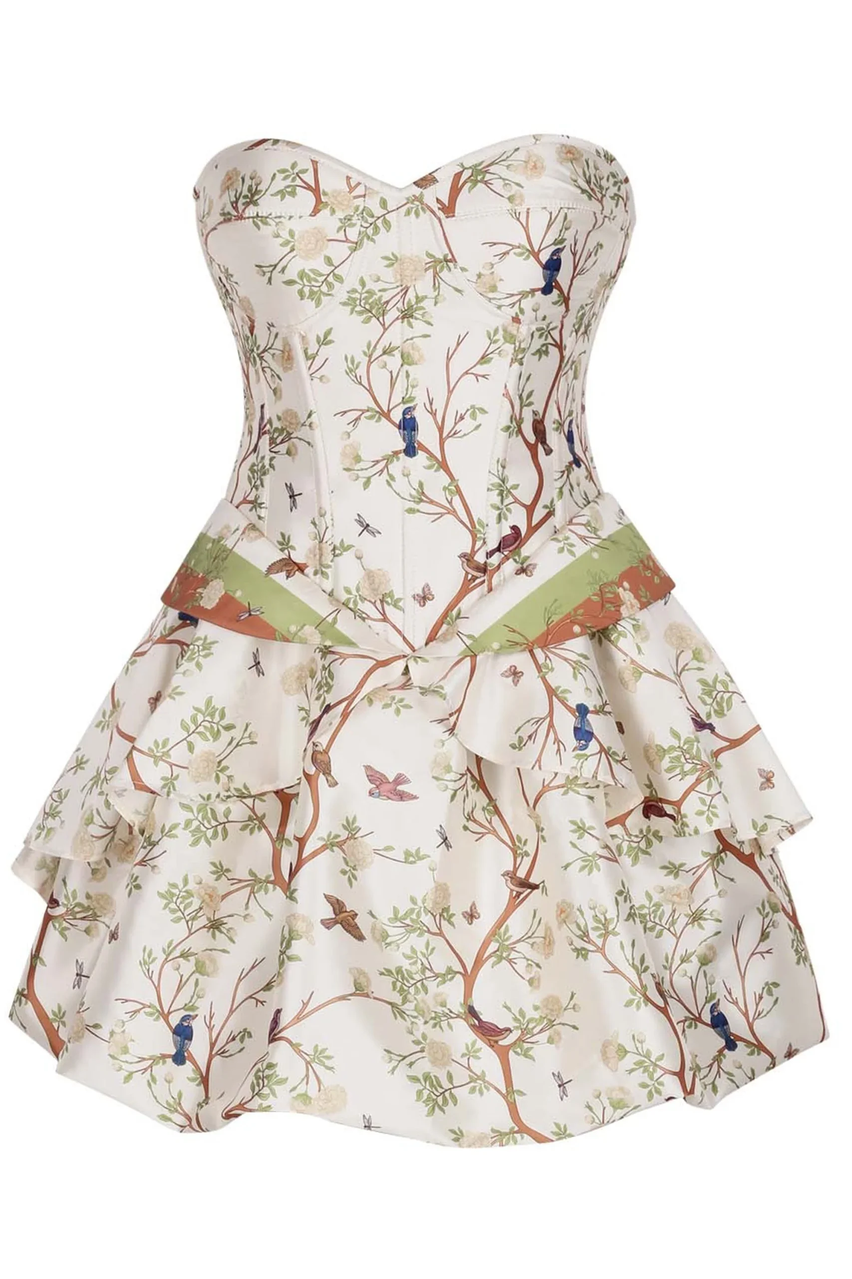 Garden Song Corset Dress with Layered Skirt