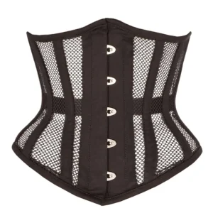 Underbust à devant en mailles Noir