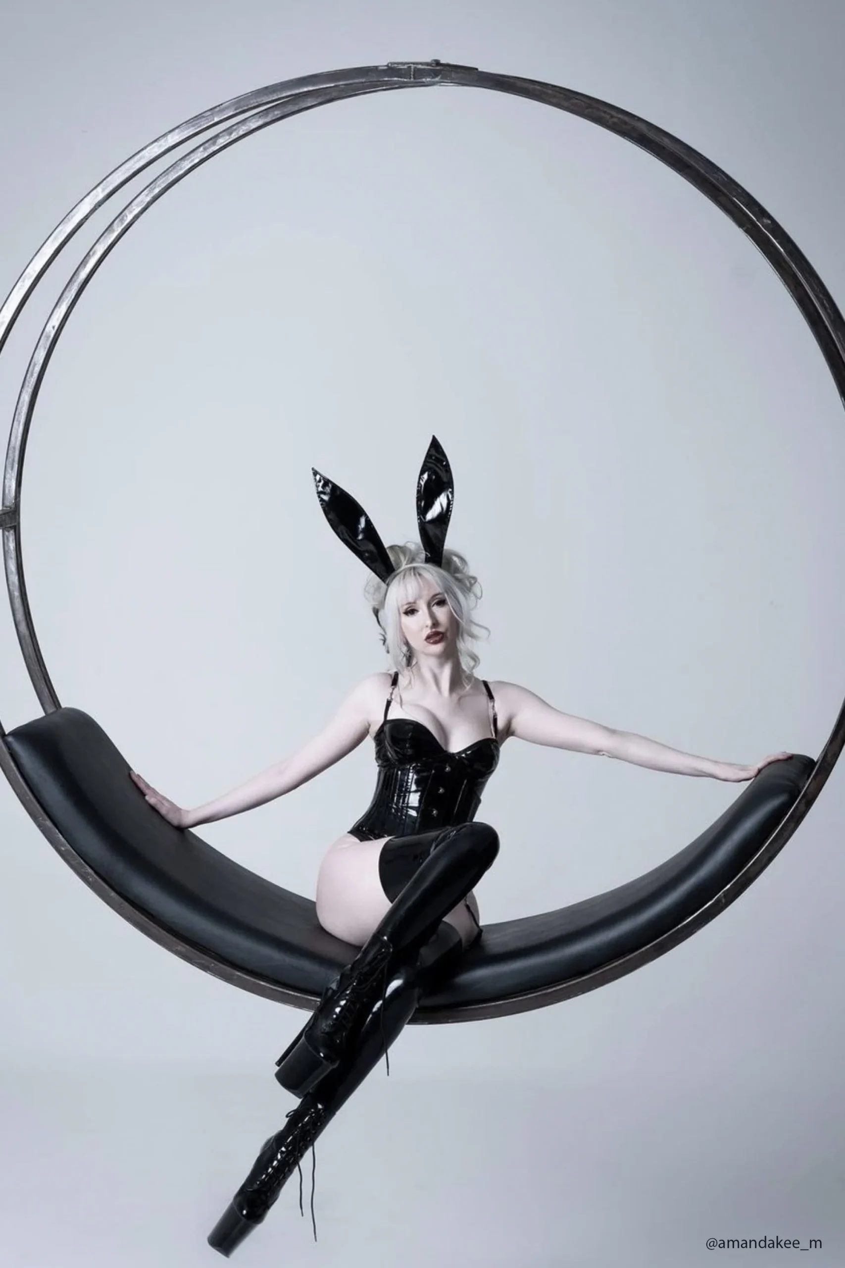 Black PVC Waist Training Waspie Underbust – Image 6