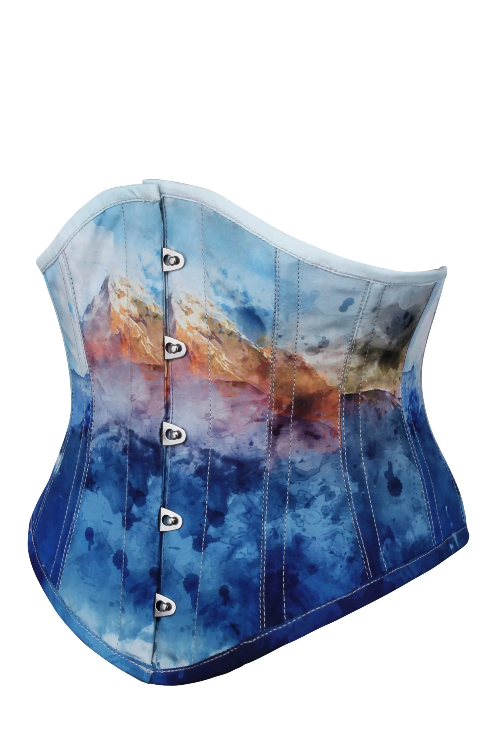 CORSET WASPIE IMPRIMÉ MONTAGNE BRUMEUSE – Image 3