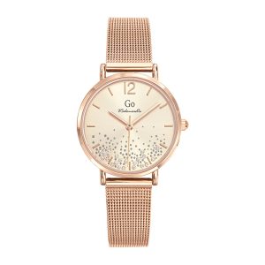 Montre Femme Boîtier Or Bracelet Métal Doré rose – 695434