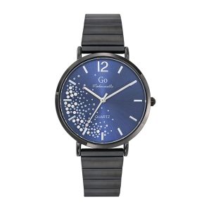 Montre Femme Boîtier Noir Bracelet Métal Noir – 695511