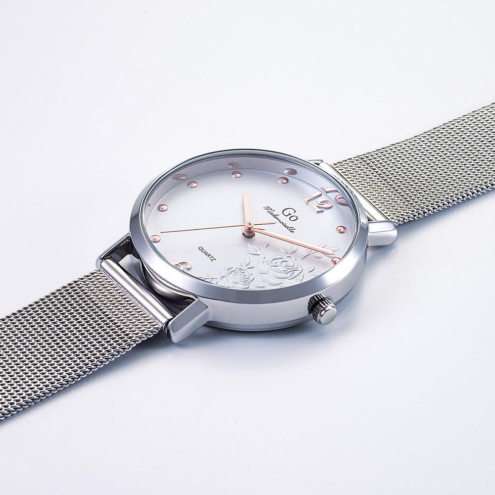 Montre Femme Boîtier Argenté Bracelet Métal Argenté – 695548 – Image 2