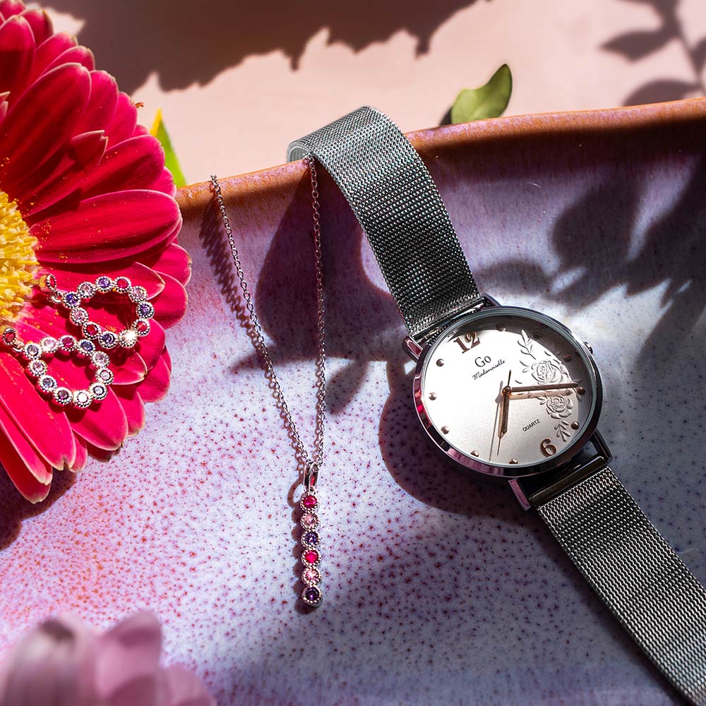 Montre Femme Boîtier Argenté Bracelet Métal Argenté – 695548 – Image 4