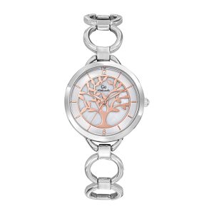 Montre Femme Boîtier Argenté Bracelet Métal Argenté – 695555