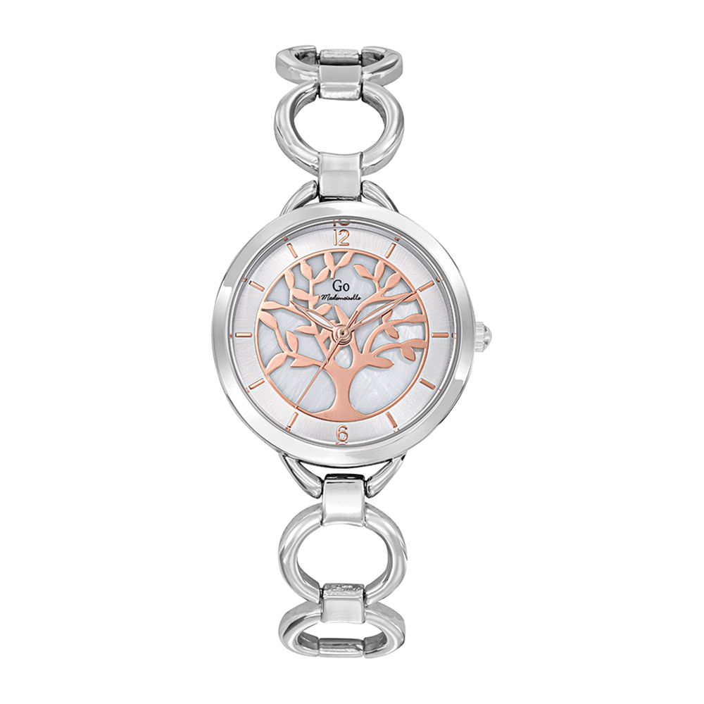 Montre Femme Boîtier Argenté Bracelet Métal Argenté – 695555