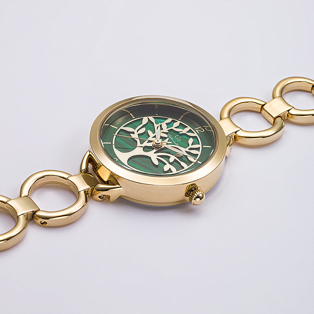 Montre Femme Boîtier Doré Bracelet Métal Doré – 695557 – Image 2