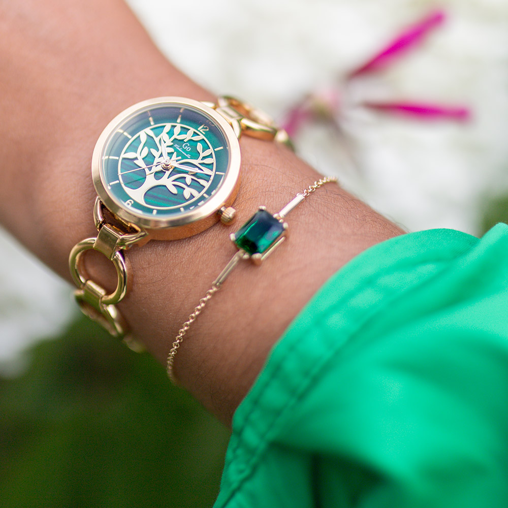 Montre Femme Boîtier Doré Bracelet Métal Doré – 695557 – Image 3