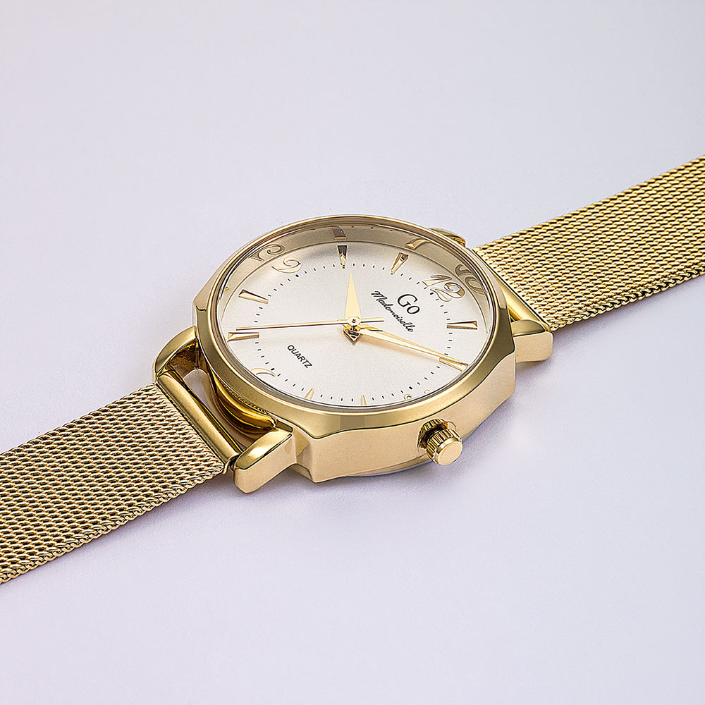 Montre Femme Boîtier Doré Bracelet Métal Doré – 695563 – Image 2