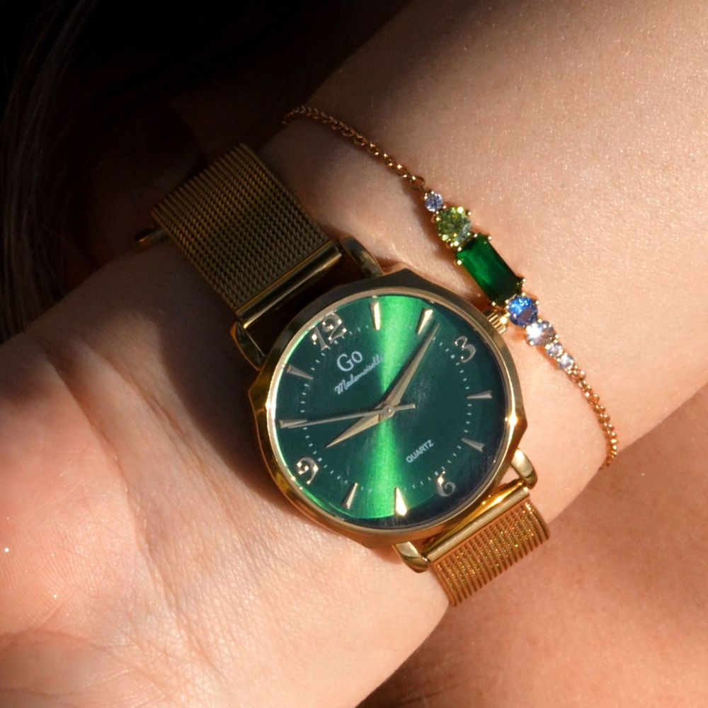 Montre Femme Boîtier Doré Bracelet Métal Doré – 695567 – Image 4