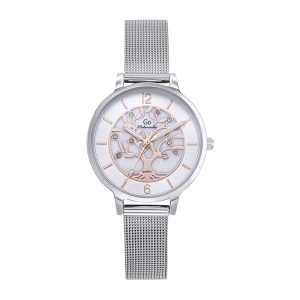 Montre Femme Boîtier Argenté Bracelet Métal Argenté – 695572