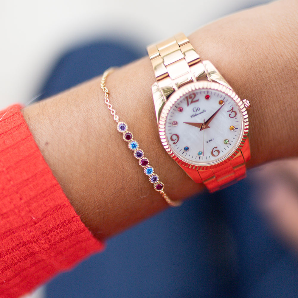 Montre Femme Boîtier Doré rose Bracelet Métal Doré rose – 695584 – Image 2