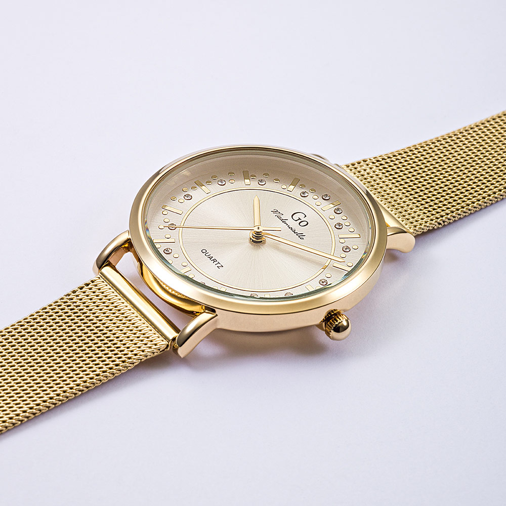 Montre Femme Boîtier Doré Bracelet Métal Doré – 695591 – Image 2