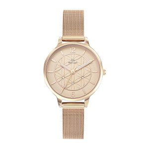Montre Femme Boîtier Doré rose Bracelet Métal Doré rose – 695595