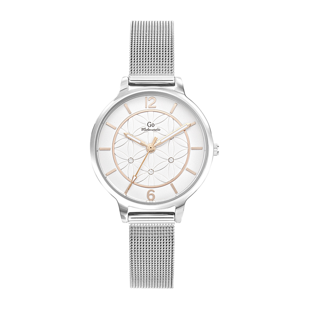 Montre Femme Boîtier Argenté Bracelet Métal Argenté – 695596