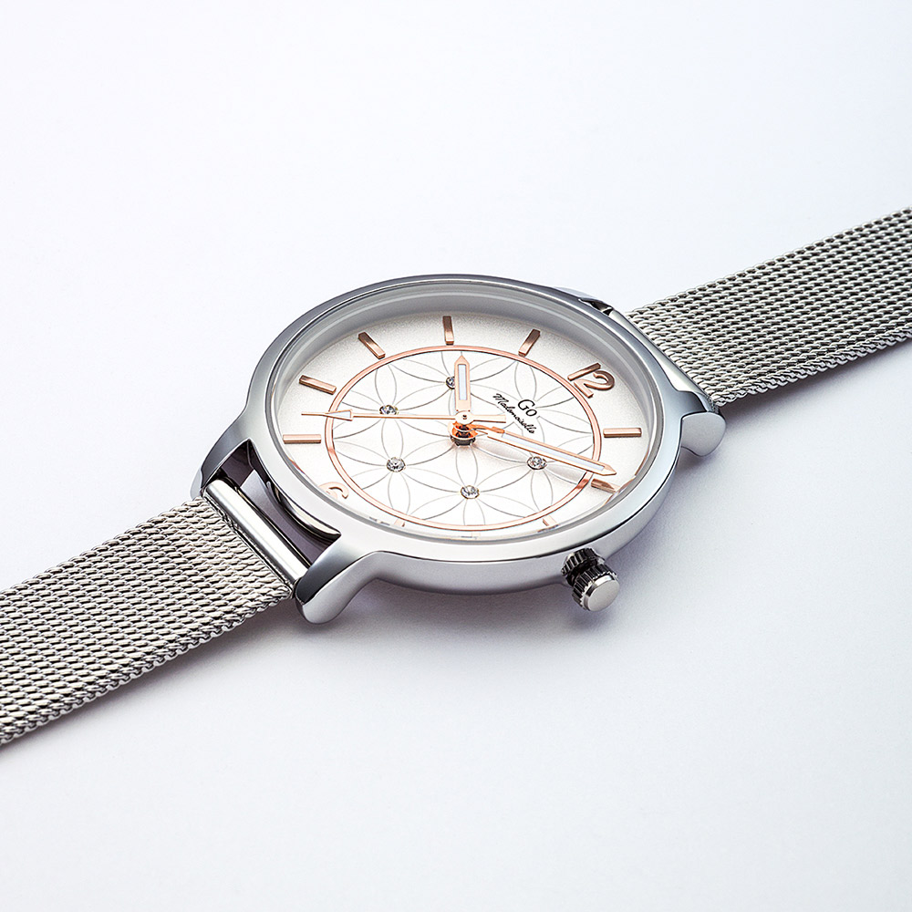 Montre Femme Boîtier Argenté Bracelet Métal Argenté – 695596 – Image 2