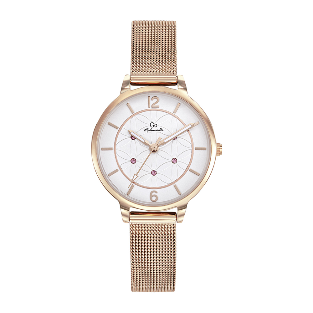 Montre Femme Boîtier Doré rose Bracelet Métal Doré rose – 695608